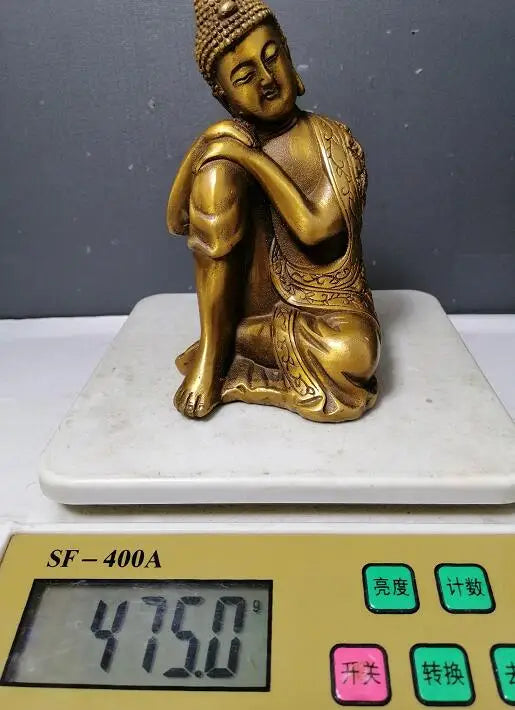 China Buddhism Bronze Copper Temple Sakyamuni Sleeping Buddha Statue Sculpture