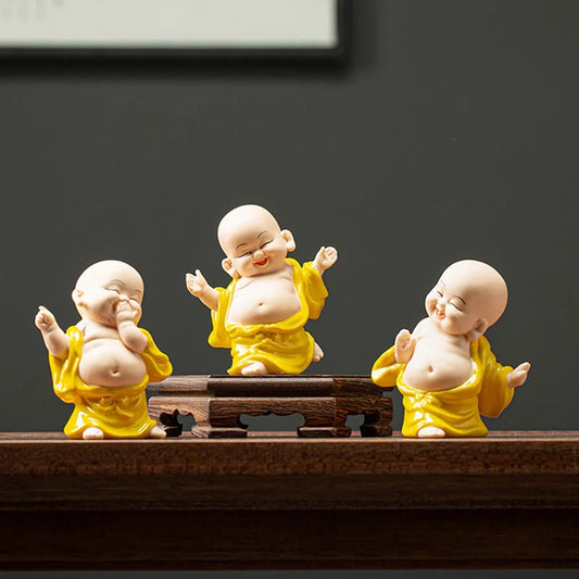 China  Ceramic Little Monk Statue  Characters  Art Sculpture High-End Home Room, Tea Room, office Decoration Accessories
