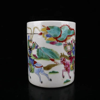 China Colored glaze ceramic Pen holder crafts statue
