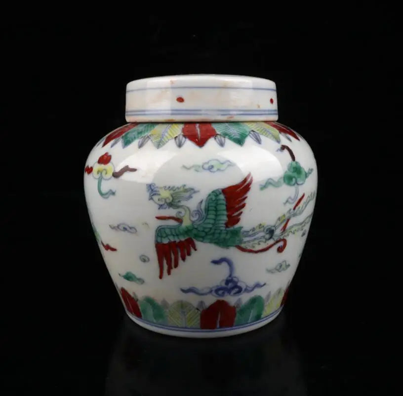 China Colored glaze ceramic Tea cans crafts statue