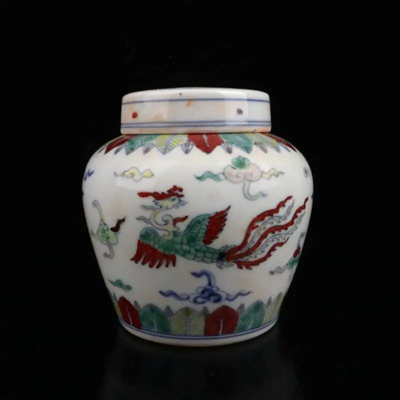 China Colored glaze ceramic Tea cans crafts statue