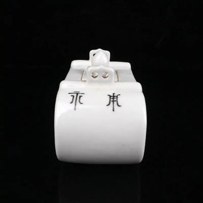 China Colored glaze ceramic flowers bird teapot crafts statue