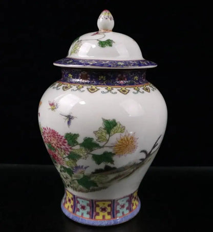 China Colored glaze ceramic jar crafts statue