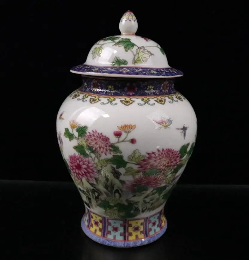 China Colored glaze ceramic jar crafts statue
