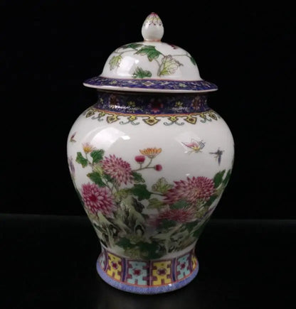 China Colored glaze ceramic jar crafts statue