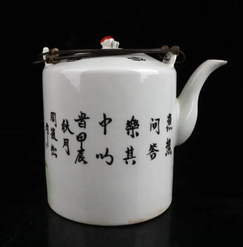 China Colored glaze ceramic teapot crafts statue