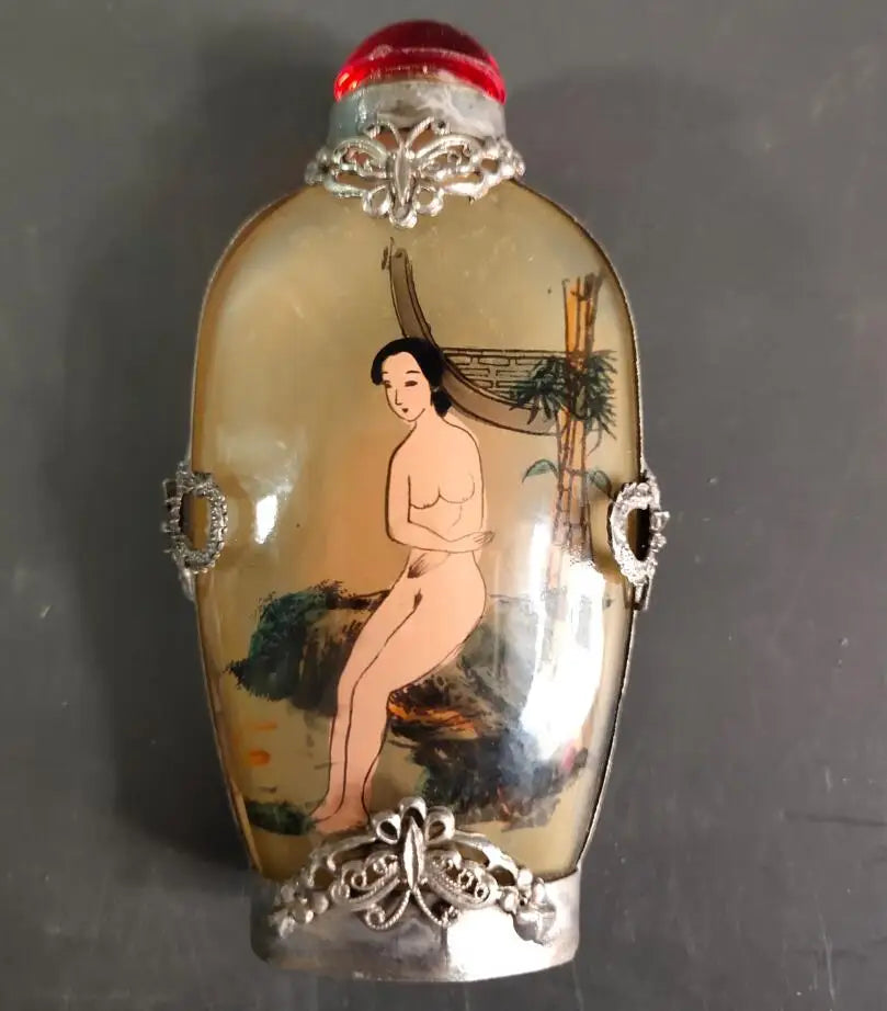 China Coloured glaze Snuff bottles crafts statue