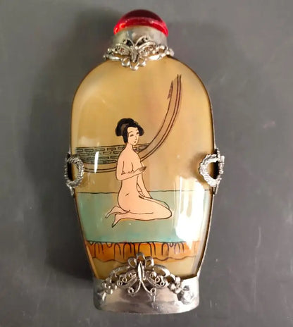China Coloured glaze Snuff bottles crafts statue