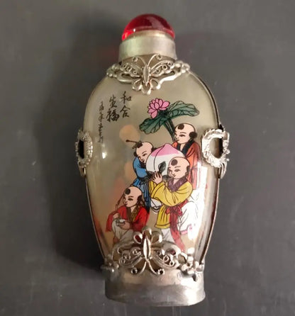 China Coloured glaze Snuff bottles crafts statue