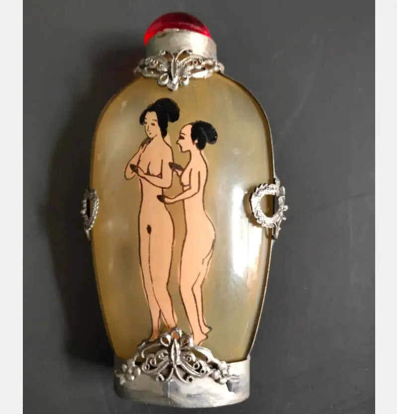 China Coloured glaze Snuff bottles crafts statue