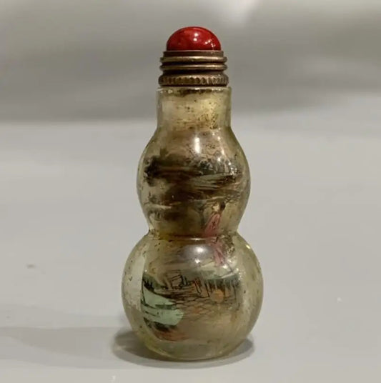 China Coloured glaze Snuff bottles crafts statue