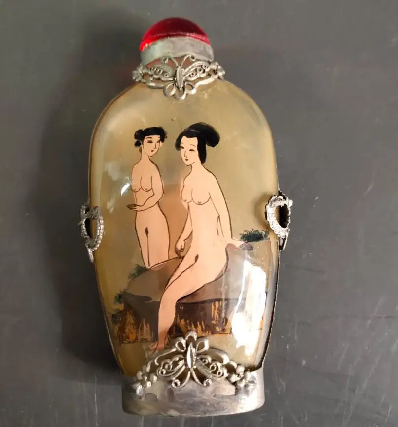 China Coloured glaze Snuff bottles crafts statue