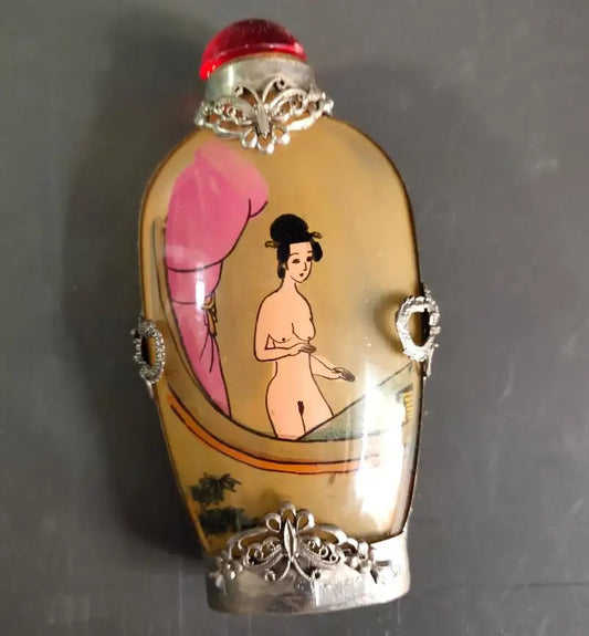 China Coloured glaze Snuff bottles crafts statue