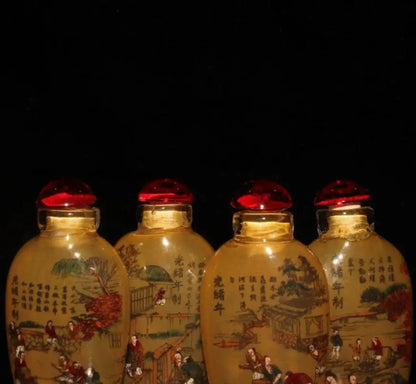 China Coloured glaze snuff bottle A set