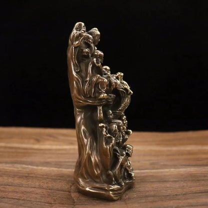 China Copper Brass 18 Buddhist Saints Eighteen Arhats Crafts Statue Ornaments