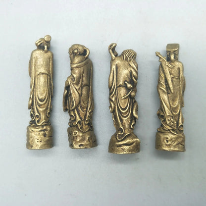 China Elaboration Brass Sculpture" The Eight Immortals " Metal Handicraft Home Decoration