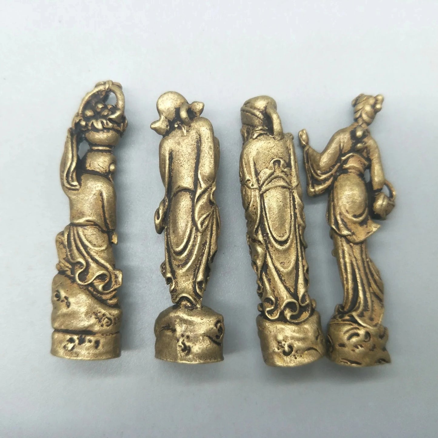 China Elaboration Brass Sculpture" The Eight Immortals " Metal Handicraft Home Decoration