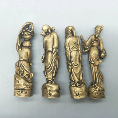 China Elaboration Brass Sculpture" The Eight Immortals " Metal Handicraft Home Decoration