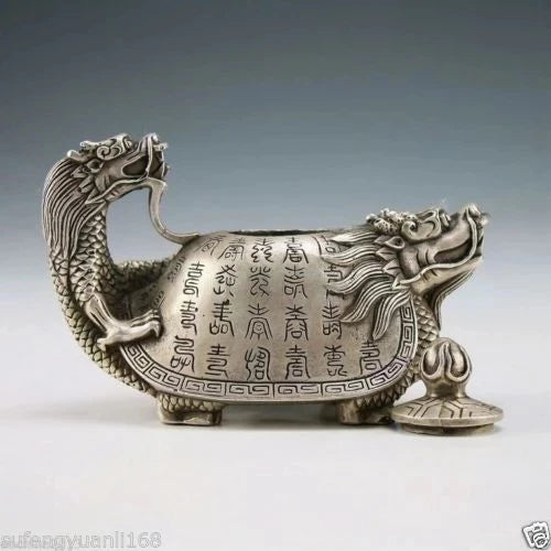 China Folk Classic Bronze Gilt Royal Dragon phoenix Play phoenix Vase Pair