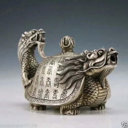 China Folk Classic Bronze Gilt Royal Dragon phoenix Play phoenix Vase Pair