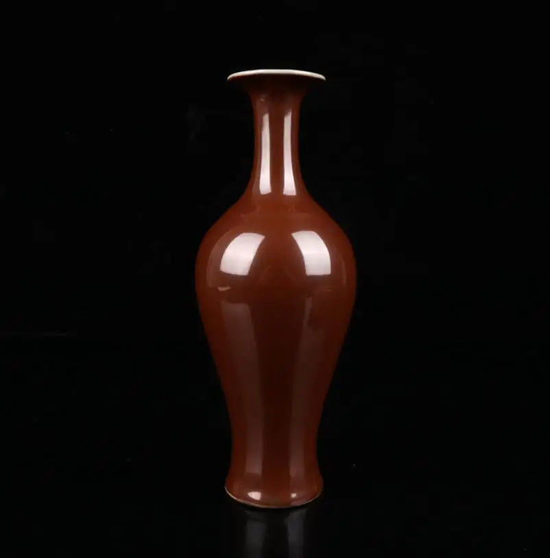 China Gold Brown Glaze ceramic vase crafts statue