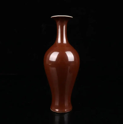 China Gold Brown Glaze ceramic vase crafts statue