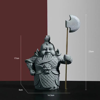 China Hum ha Door God Figure decoration statue  Green Sand Stone Art Sculpture Home Living Room, Office Art Statue Free Delivery