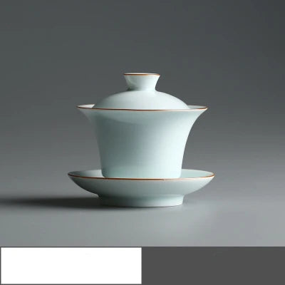 China Jingdezhen city porcelain gaiwan handpainted under glaze tureen covered bowl with saucer on sales 180ml free shipping new