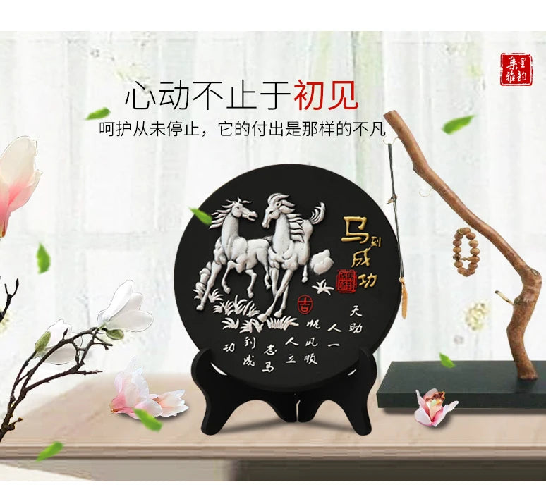 China Leader National gift- HOME office Comapny TOP decoration thriving business efficacious Mascot FENG SHUI HORSE ART Ornament
