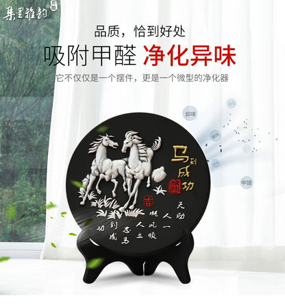 China Leader National gift- HOME office Comapny TOP decoration thriving business efficacious Mascot FENG SHUI HORSE ART Ornament