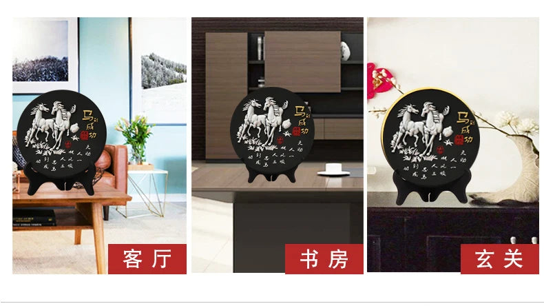 China Leader National gift- HOME office Comapny TOP decoration thriving business efficacious Mascot FENG SHUI HORSE ART Ornament