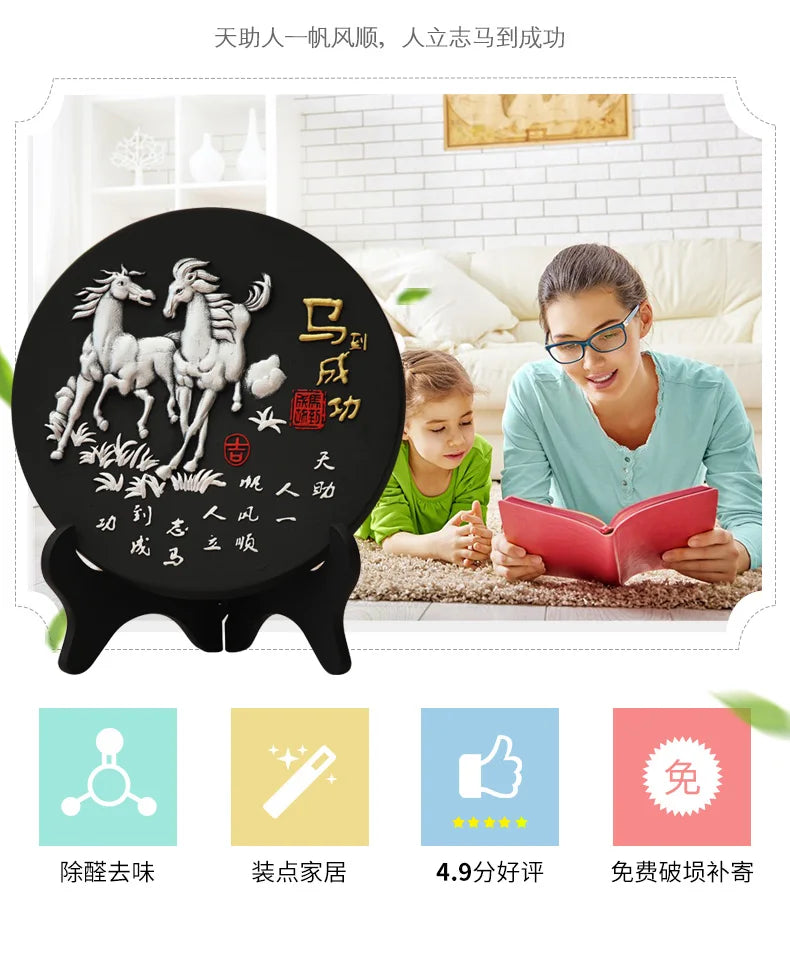China Leader National gift- HOME office Comapny TOP decoration thriving business efficacious Mascot FENG SHUI HORSE ART Ornament