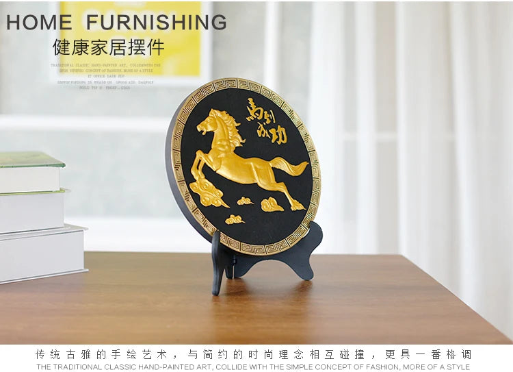 China Leader National gift HOME office Comapny TOP decoration thriving business efficacious Mascot FENG SHUI HORSE ART Ornament