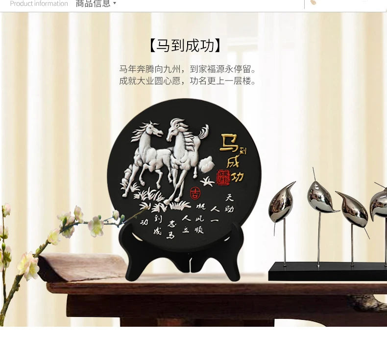China Leader National gift- HOME office Comapny TOP decoration thriving business efficacious Mascot FENG SHUI HORSE ART Ornament