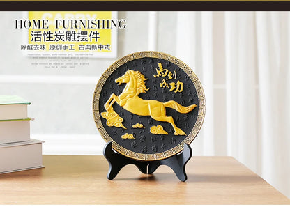 China Leader National gift HOME office Comapny TOP decoration thriving business efficacious Mascot FENG SHUI HORSE ART Ornament