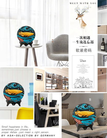 @ China Leader National gift HOME office Comapny thriving business Mascot FENG SHUI Golden Dragon Arawana fish carving Ornament