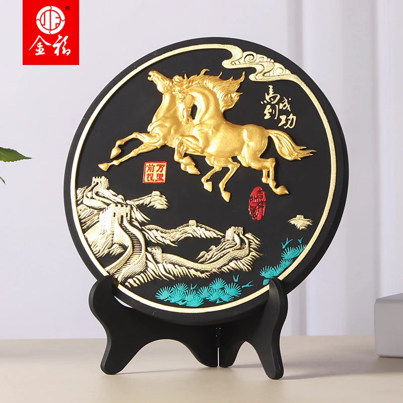 China Leader National gift- HOME office TOP decoration thriving business efficacious Mascot FENG SHUI Sculpture HORSE art