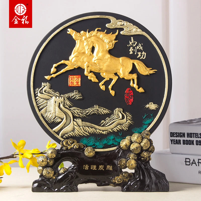 China Leader National gift- HOME office TOP decoration thriving business efficacious Mascot FENG SHUI Sculpture HORSE art