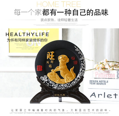 China National gift HOME office shop Comapny TOP decoration thriving business plutus dog WANG CAI Mascot FENG SHUI ART Ornament