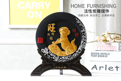 China National gift HOME office shop Comapny TOP decoration thriving business plutus dog WANG CAI Mascot FENG SHUI ART Ornament