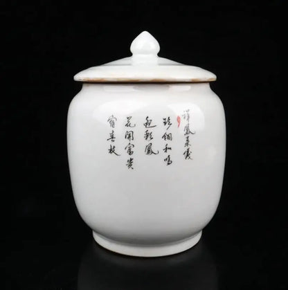 China Pastel ceramic Lid jar crafts statue