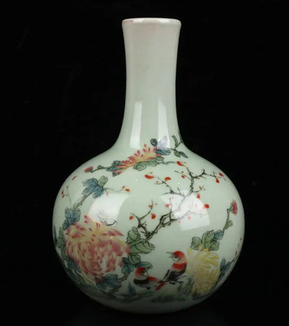China Pastel ceramic exquisite vase crafts statue