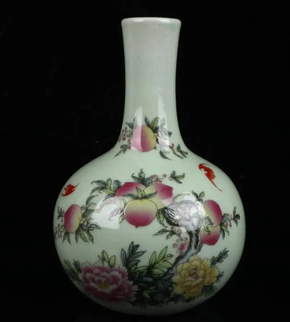 China Pastel ceramic exquisite vase crafts statue
