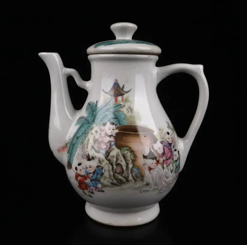 China Pastel ceramic wine pot teapot crafts statue