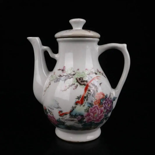 China Pastel ceramic wine pot teapot crafts statue