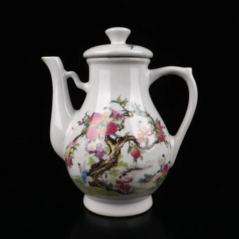 China Pastel ceramic wine pot teapot crafts statue
