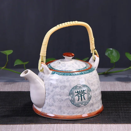 China  Porcelain Teapot with Strainer Net High Capacity 900ML Traditional Chinese Retro Ceramic Tea Set H189