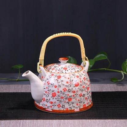 China  Porcelain Teapot with Strainer Net High Capacity 900ML Traditional Chinese Retro Ceramic Tea Set H189