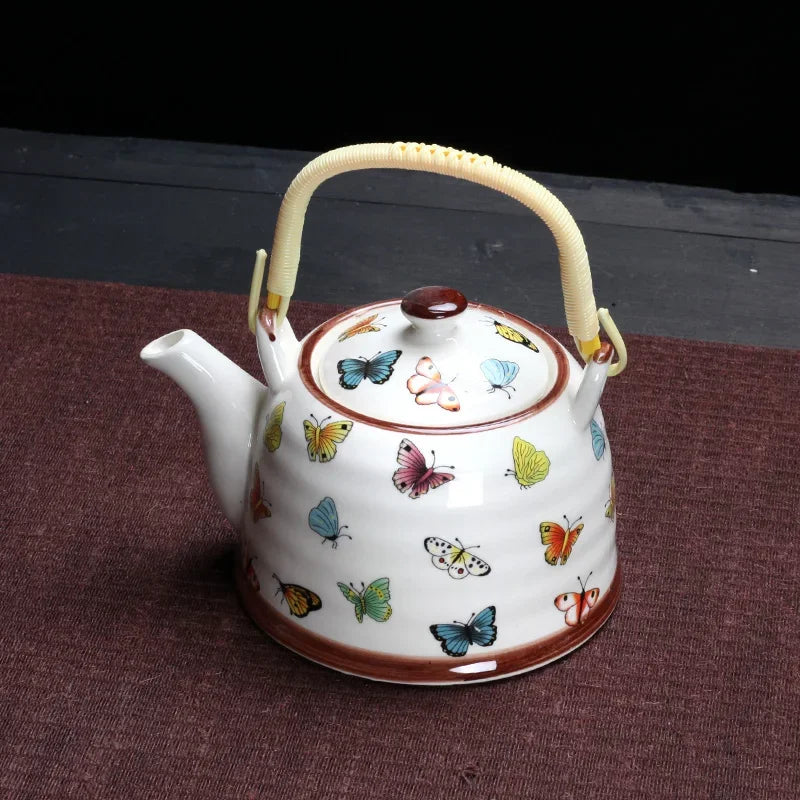 China  Porcelain Teapot with Strainer Net High Capacity 900ML Traditional Chinese Retro Ceramic Tea Set H189