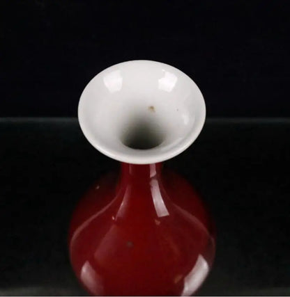 China Red glaze ceramic vase crafts statue